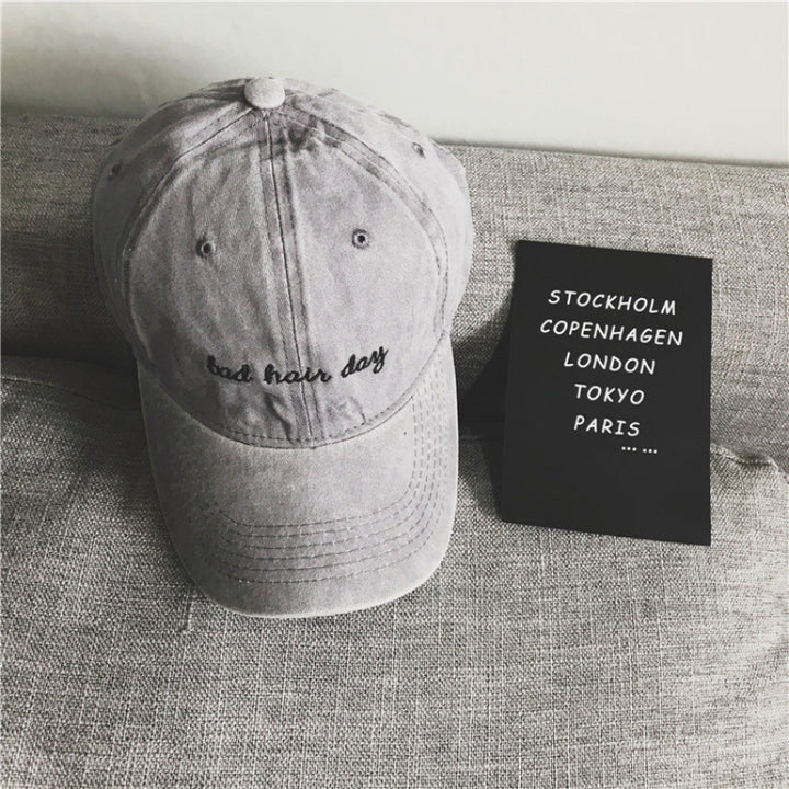 Kvinnenes Broderte Fritidsmyk Bomull Baseball Caps Skanto