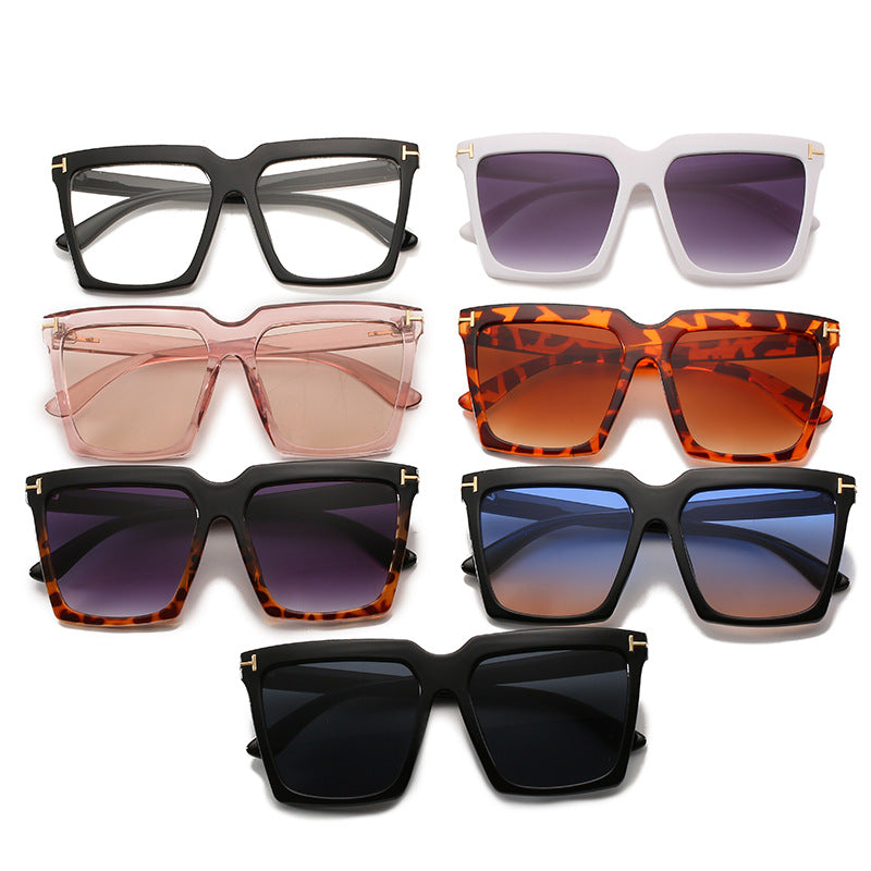 Dame oversized firkantet solbrille med luksuriøse aksenter Skanto