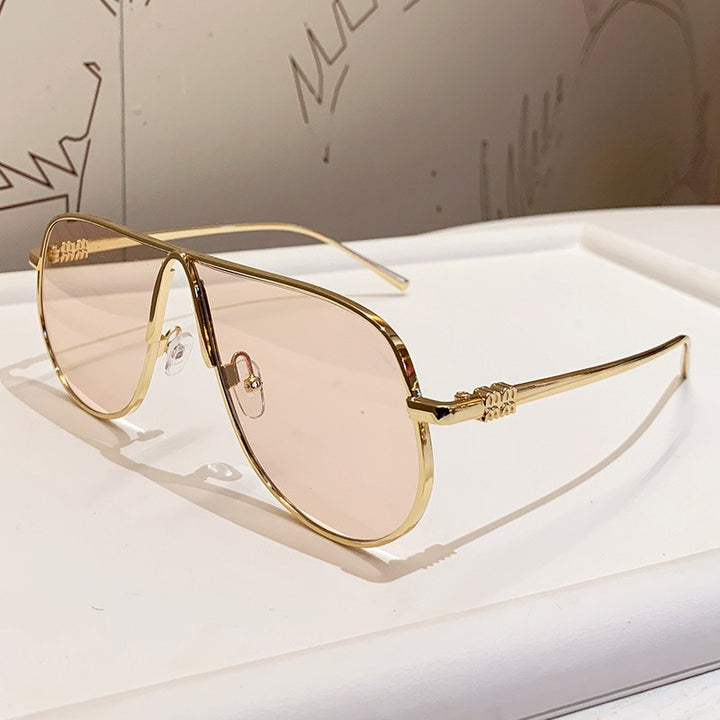 Menns Luksuriøse Oversized Aviator Solbriller Skanto