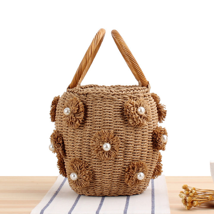 Handbag with unique pearl embellishments Skanto