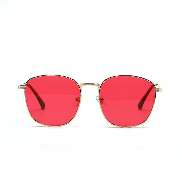 Dame modische Hexagon solbrille med luksuriøs metallramme Skanto
