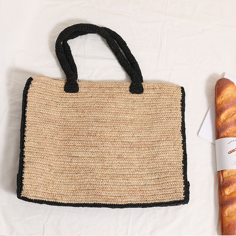 Handmade basket bag with reinforced handles Skanto