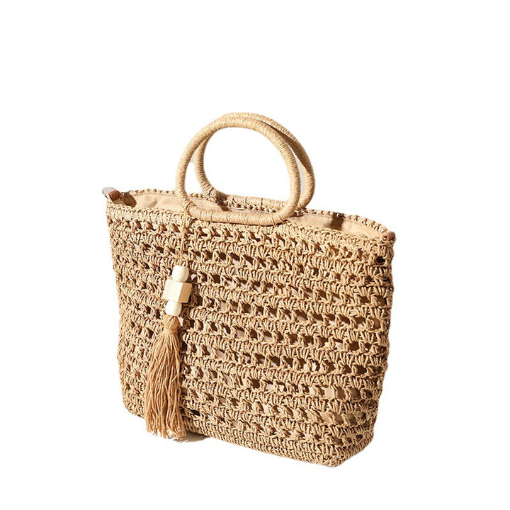 Crocheted natural material handbag Skanto