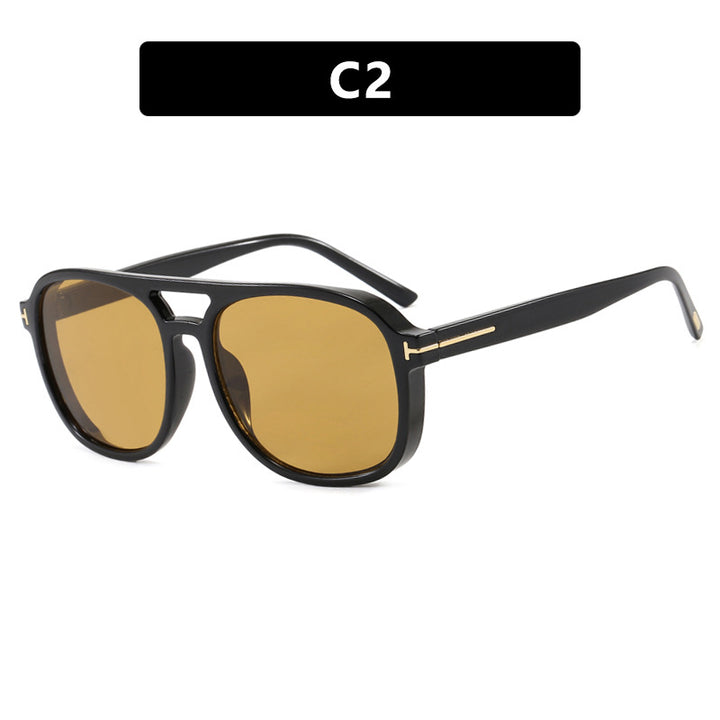 Women's square sunglasses with luxurious plastic frame and mirrored lenses Skanto