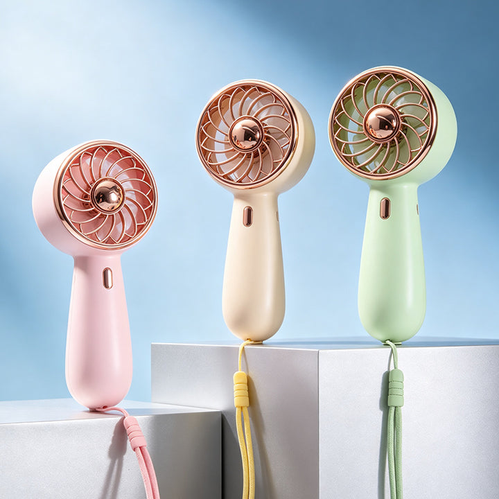 Dame Bærbar Mini-Håndvifte med fleksibel tilta vinkling og ergonomisk design Skanto
