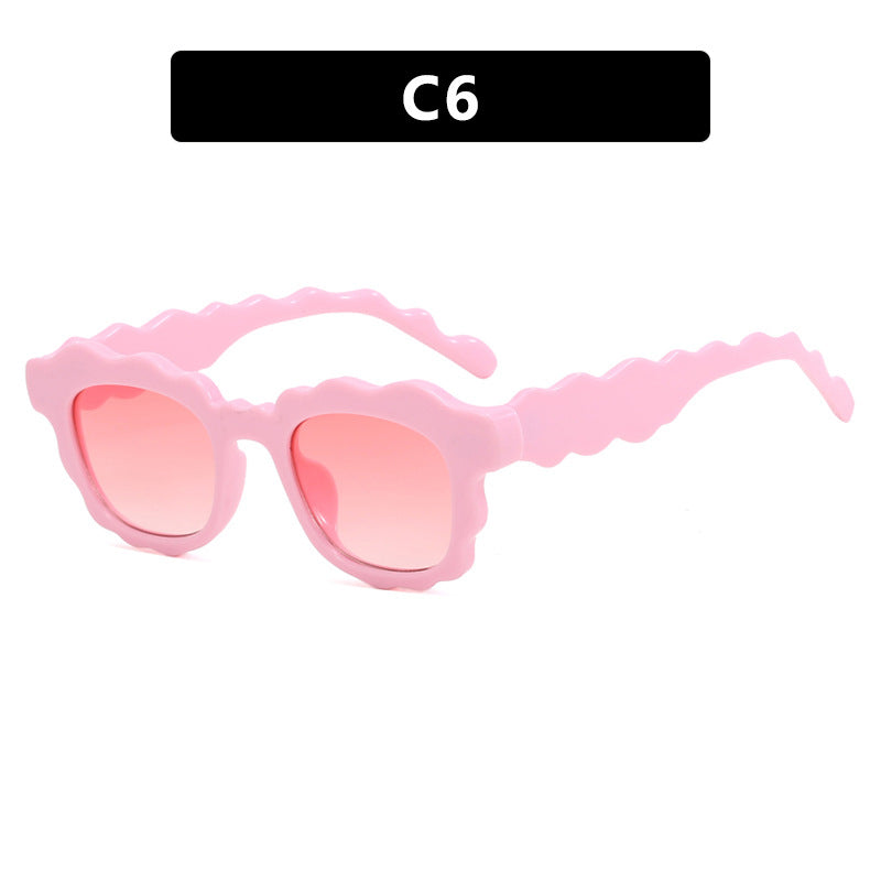 Women's fashionable sunglasses with wave frame Skanto