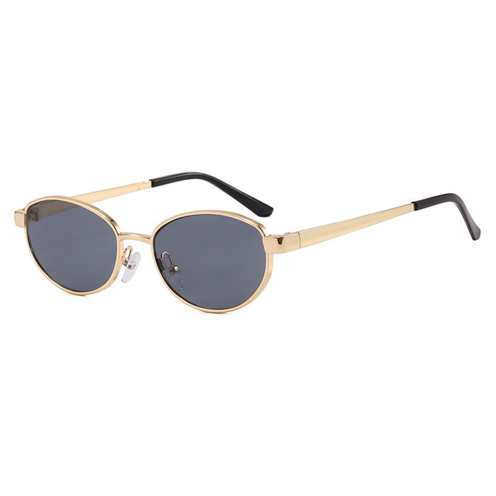 Women's fashionable sunglasses in elegant oval design with high-quality metal frame Skanto