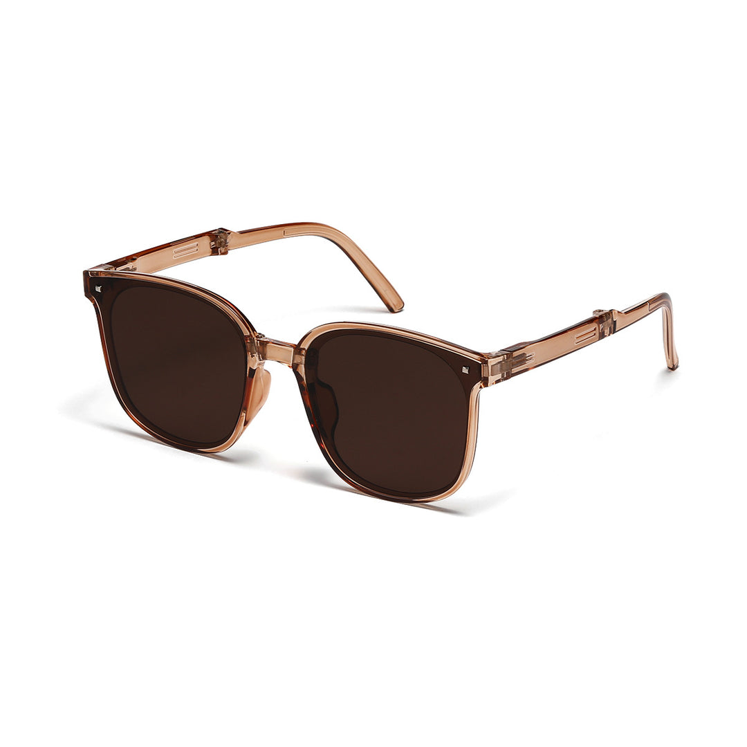 Dame kvadratisk solbrille med innovativ ramme i plast og polarisert glass Skanto