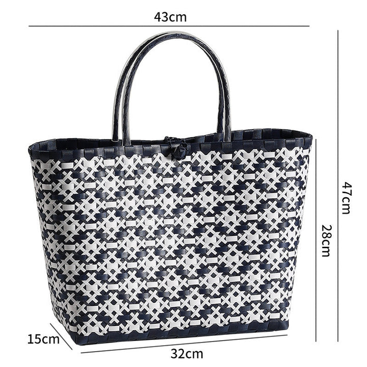 Stilig Vevd Strand Tote Skanto