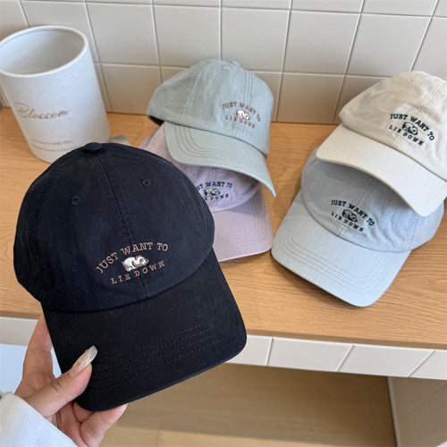 Kvinnenes Casual Brodert Justerbar Baseball Caps Skanto
