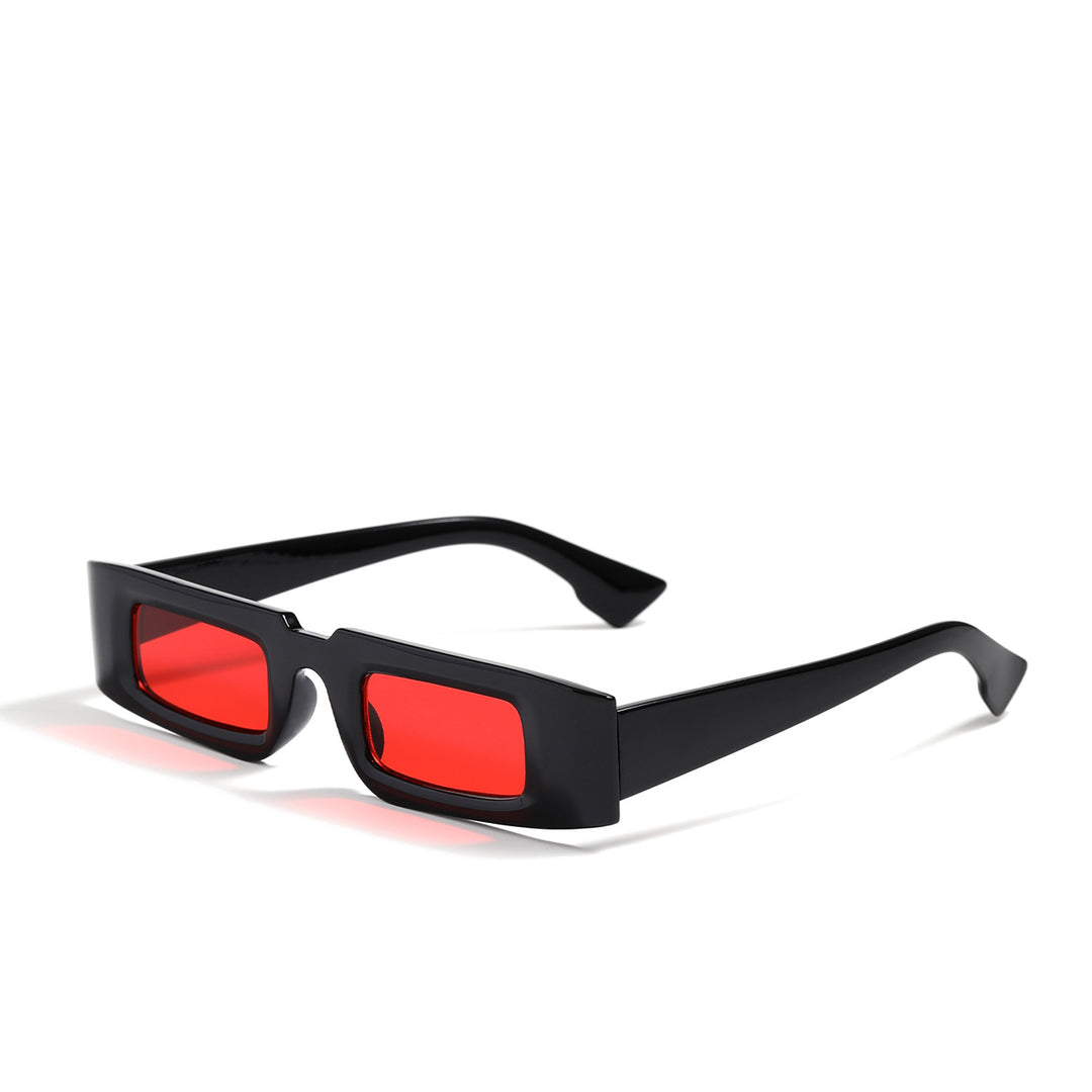 Dame moteriktig geometrisk solbrille med gjennomsiktig ramme og polariserte glass Skanto