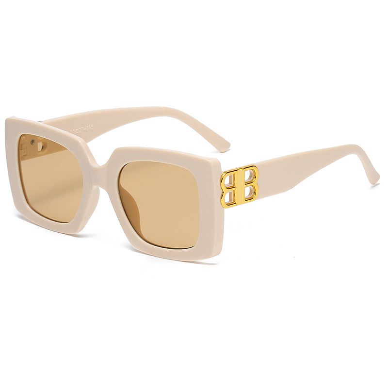 Dame oversized solbrille med elegant design og luksuriøse detaljer Skanto