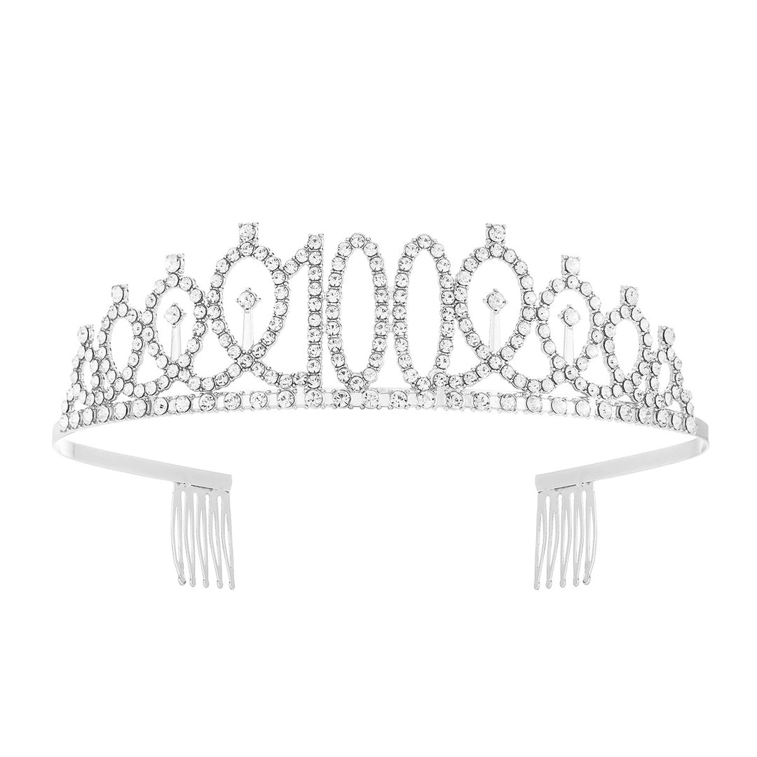 Damer krystall dekorert tiara med elegant design Skanto