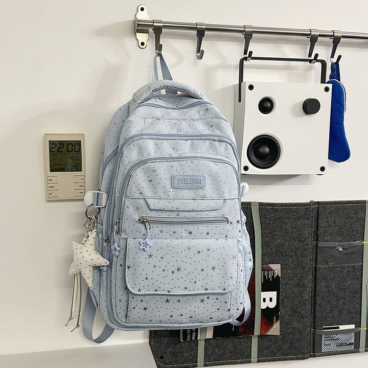 Multi-Compartment Stjerneprydet Skoleveske