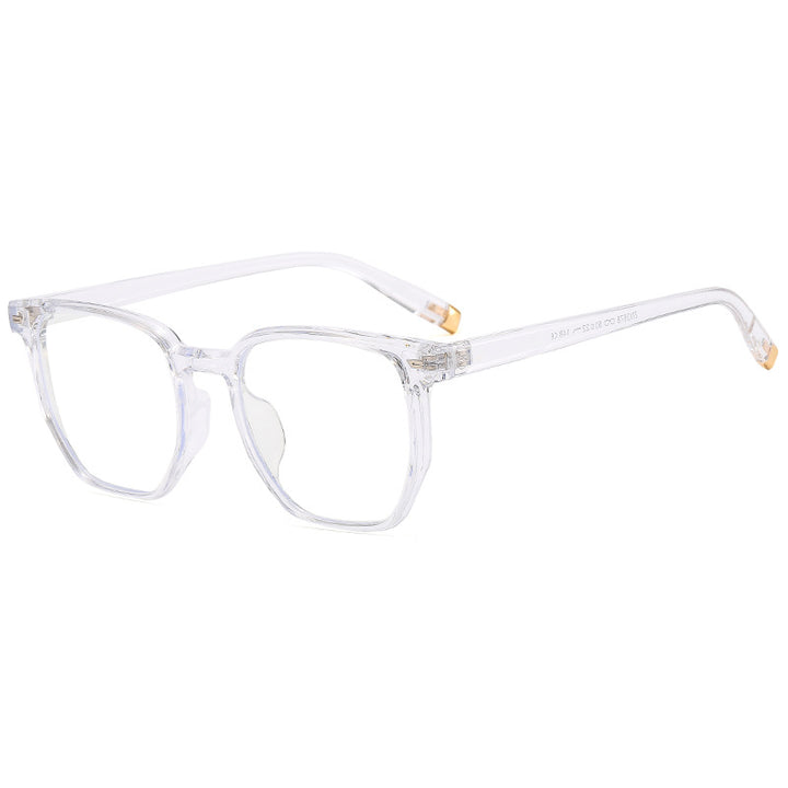 Dame moteriktig transparent solbrille i elegant hexagon-design Skanto