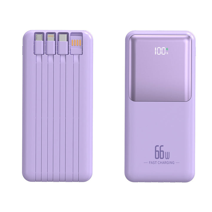 Bærbar powerbank med integrert multifunksjonsladekabel Skanto