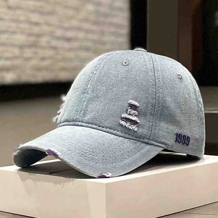 Unisex Slittet Denim Baseball Caps Skanto