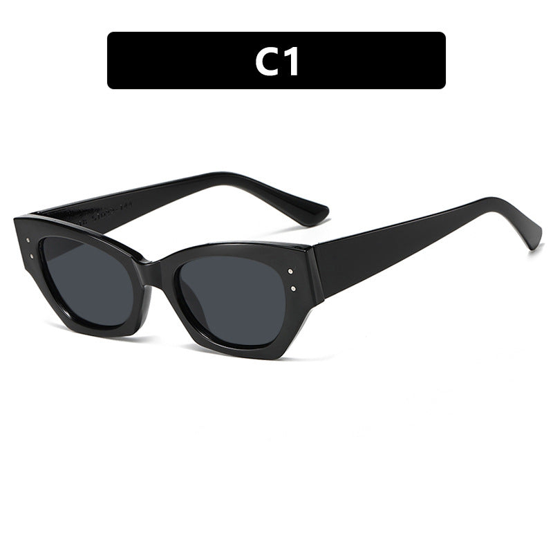 Damer trendy Cat-Eye solbriller med elegant plastinnfatning Skanto