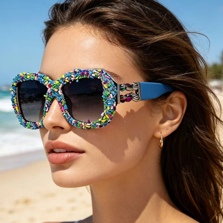 Dame solbrille med kreativ godtepryd Skanto