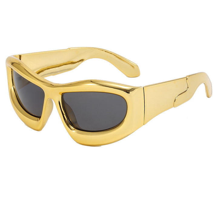 Dame Sportslig Solbrille med robust, geometrisk rammendesign Skanto