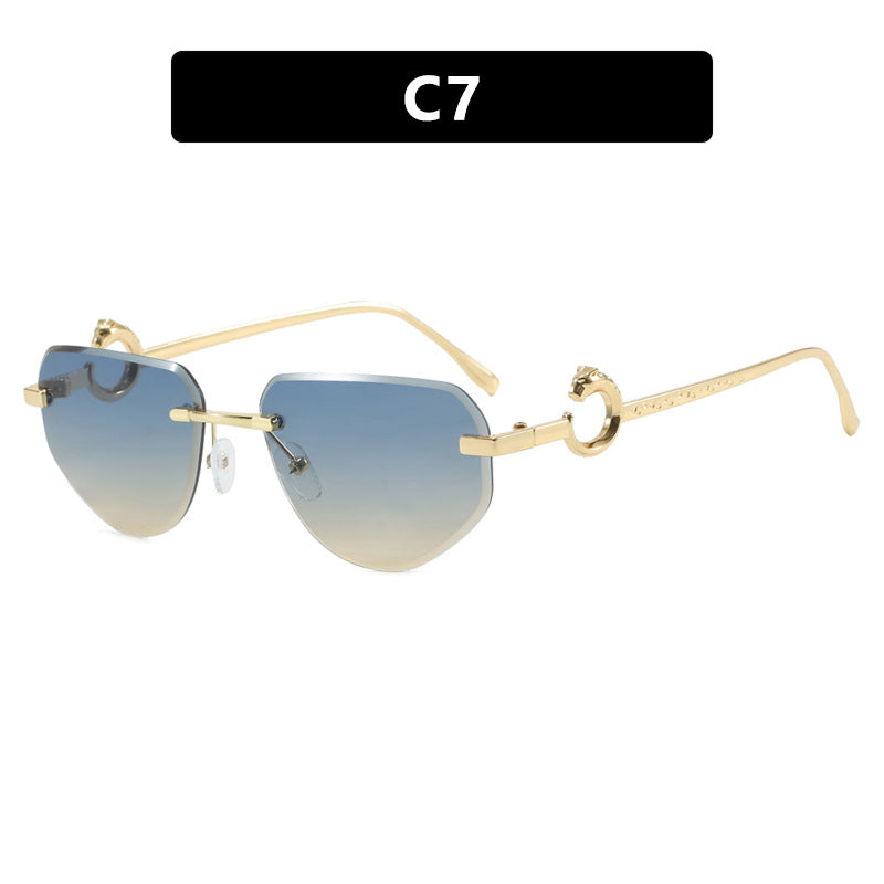 Women's trendy stylish sunglasses in modern design with filigree metal frame Skanto