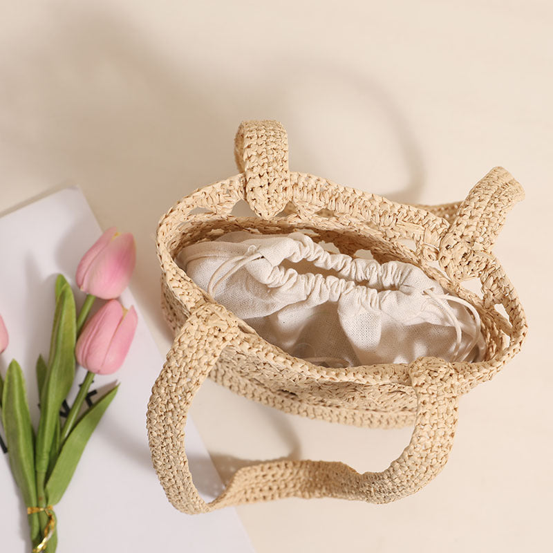Handmade Net Bag with Elegant Straps Skanto