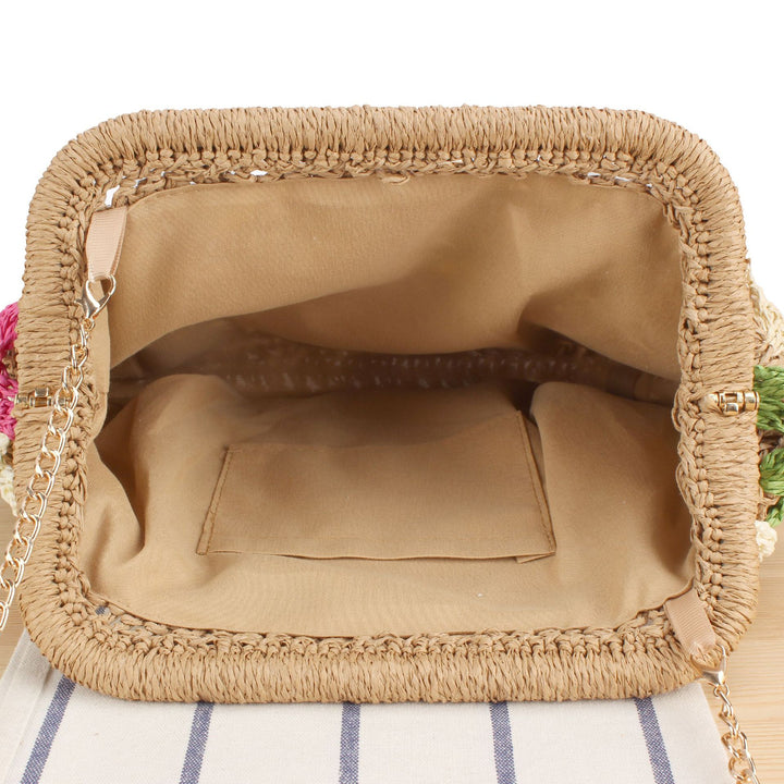 Shoulder Bag with Colorful Woven Pattern Skanto