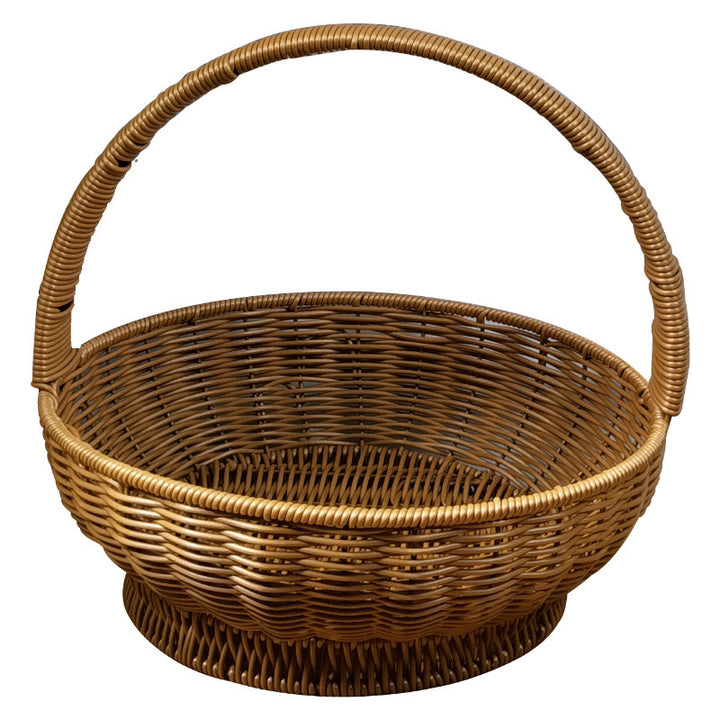 Dame håndlaget rattan kurv med håndtak Skanto