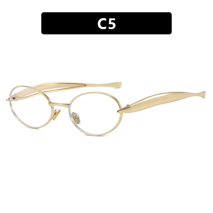 Women's Fashionable Oval Frame Sunglasses with Glittering Details Skanto