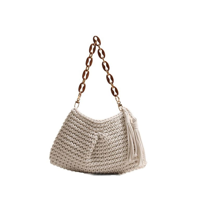 Handmade macrame bag with stylish fringe Skanto