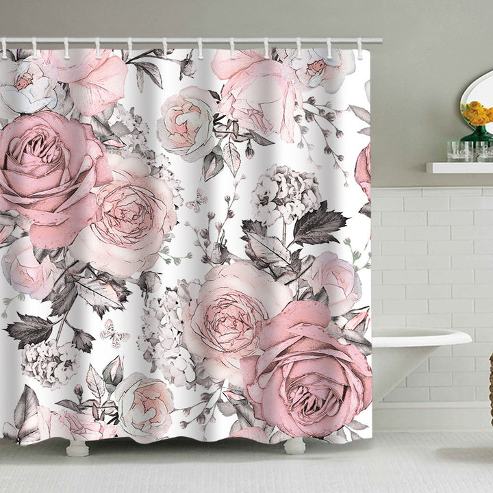 Blomstertrykk dusjkappe Skanto