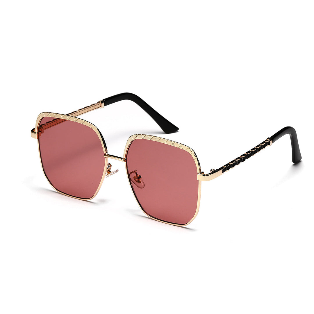 Dame moteriktig oversized solbrille i geometrisk design Skanto