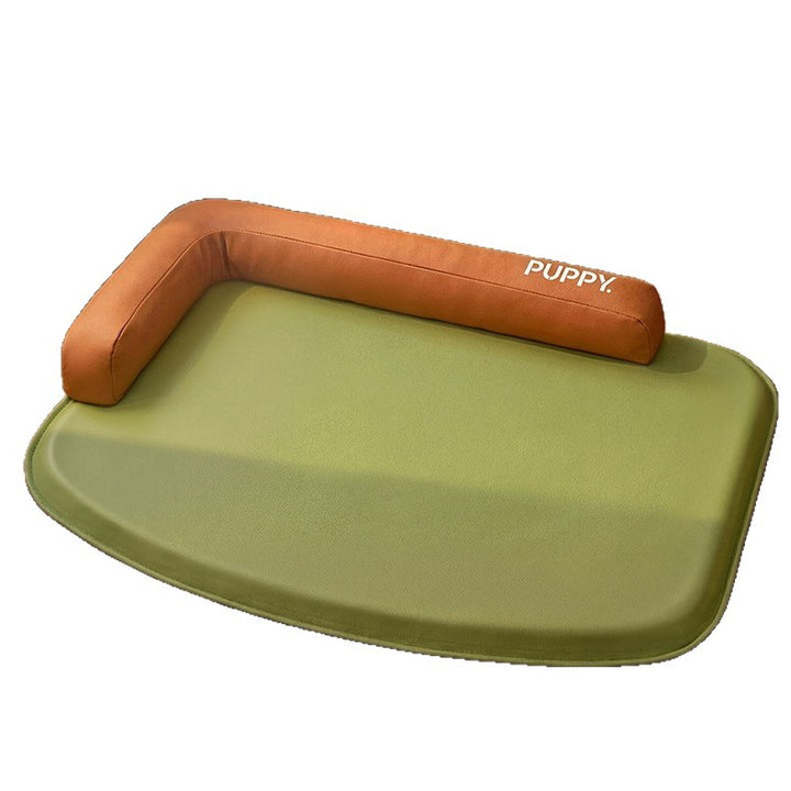 Unisex nan ortopedisk hundematte med minneskum og hevet hodekinnrand Skanto
