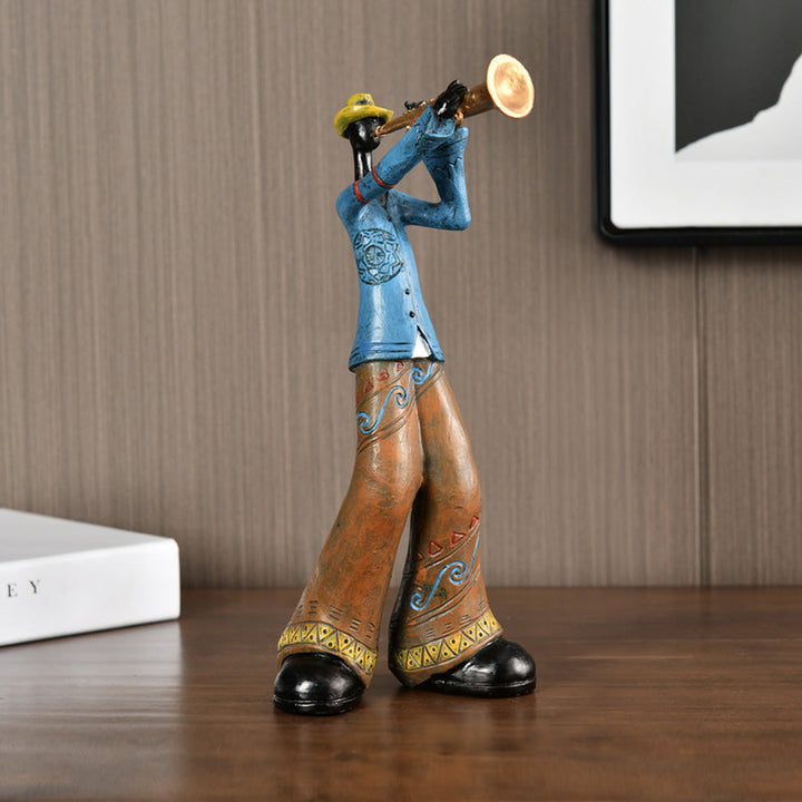 Resin Jazz Band Figurine - Vintage Music Decor Statue | Skanto