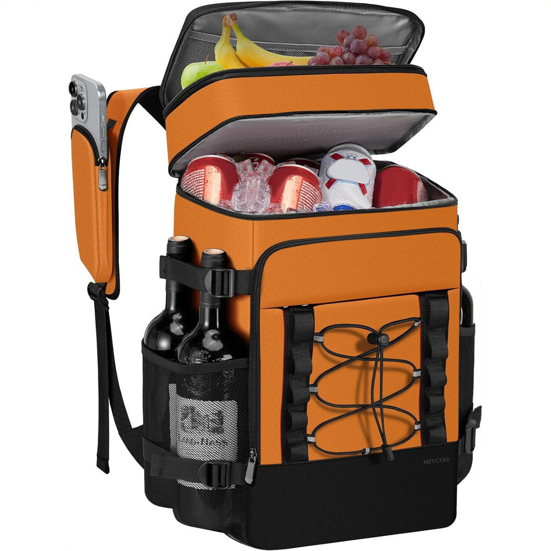 Unisex Insulated Cooler Backpack with Bottle Holder, Organizer Compartments, and Padded Carrying Comfort Skanto