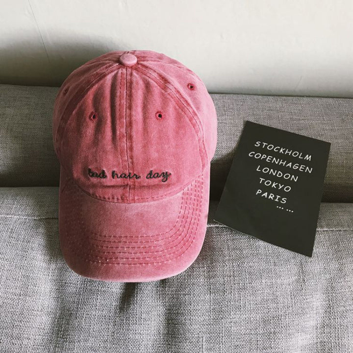 Kvinnenes Broderte Fritidsmyk Bomull Baseball Caps Skanto