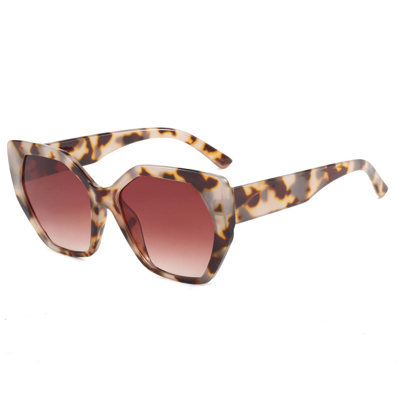 Dame oversized geometrisk solbrille Skanto