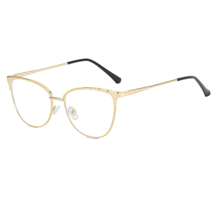 Dame Cat-Eye briller med fine metallakenter Skanto