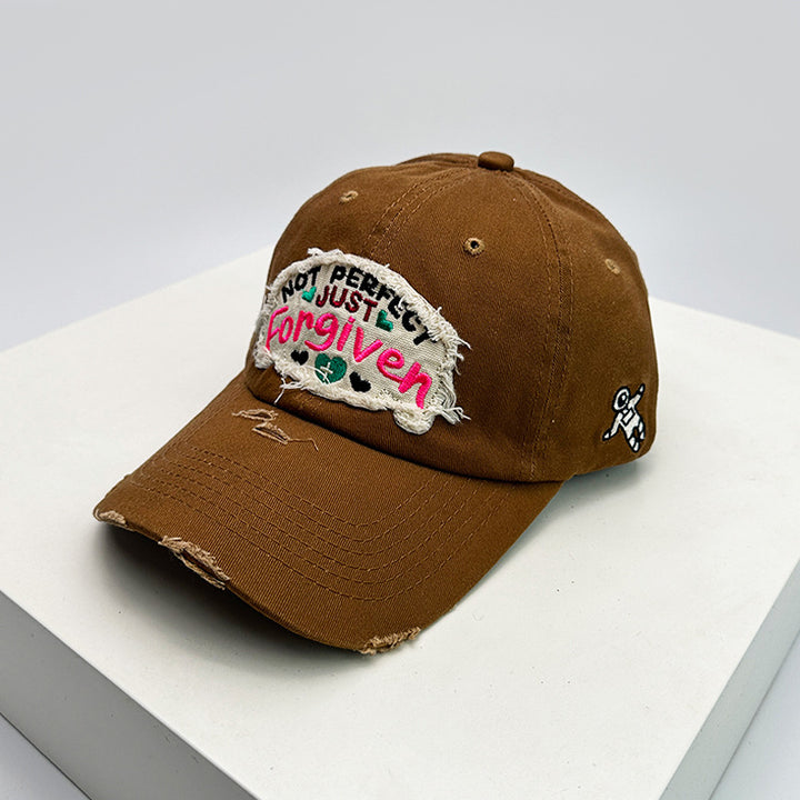 Kvinne Distressed Cotton Inspirerende Baseball Cap Skanto