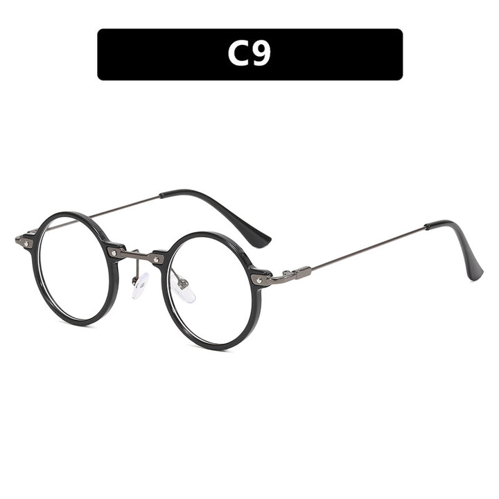 Damen moteriktig rund solbrille med stilig metallramme og polarisert glass Skanto