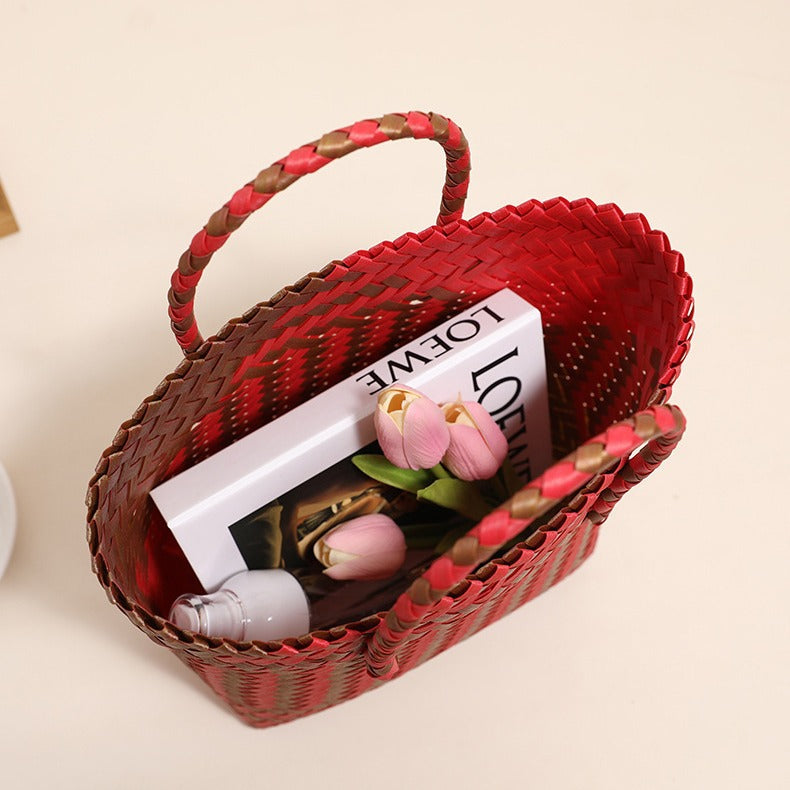 Braided tote bag in rustic design Skanto