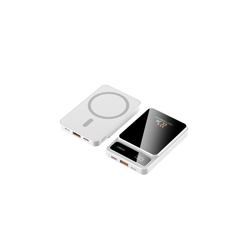 Powerbank med trådløs ladeteknologi og LCD-skjerm Skanto