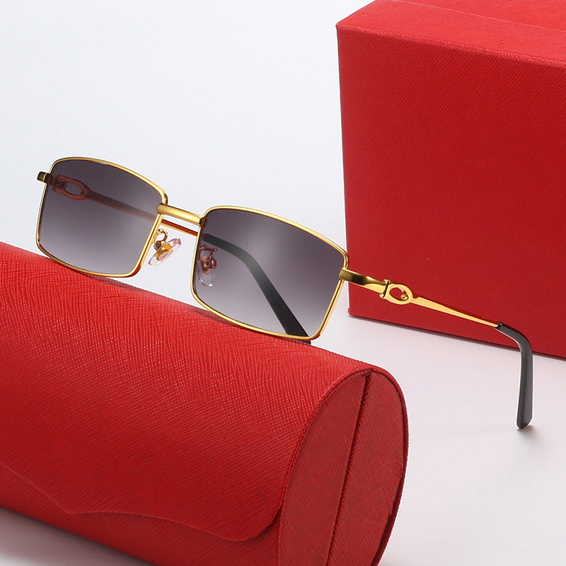 Damer elegante halvrammebrille med fint metallramme Skanto