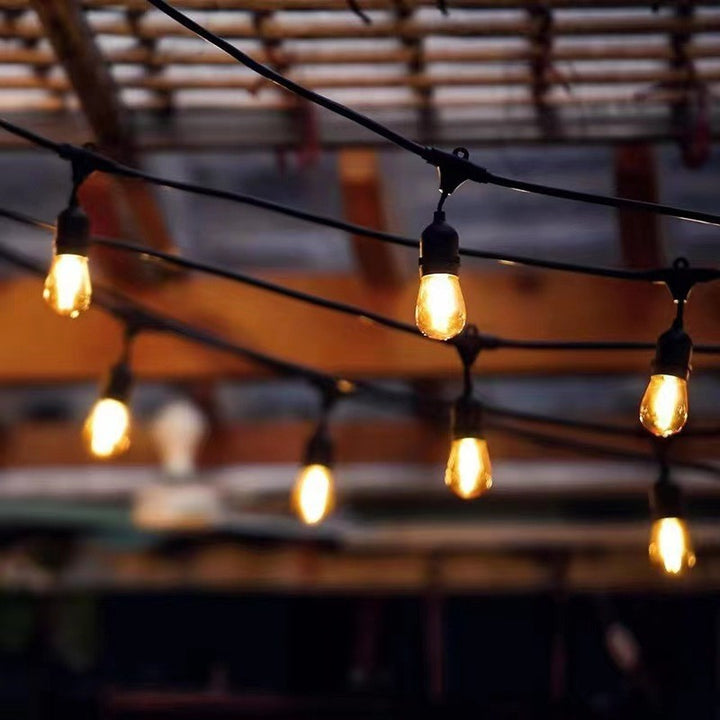 Vintage LED Filament Globe String Lights Utendørs Patio Lyspære Garland Skanto