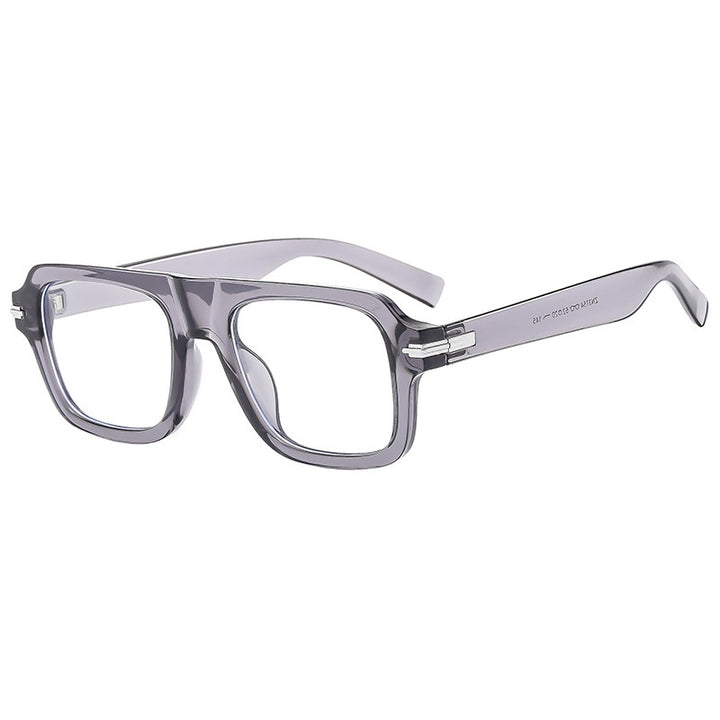 Dame Designer-solbriller med moderne firkantet ramme og polarisert glass Skanto