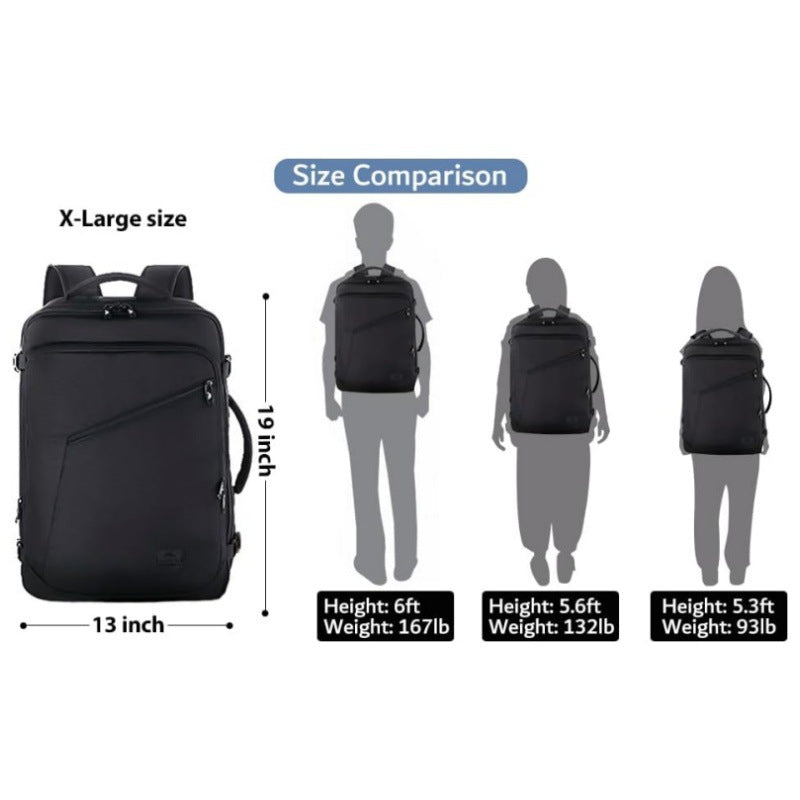 Multifunksjonell reiseryggsekk med integrerte oppbevaringsrom og ergonomisk design Skanto