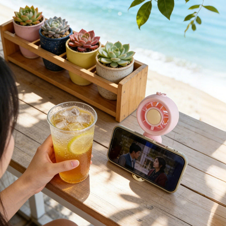 Bærbar Oppladbar Klipsvifte Skanto