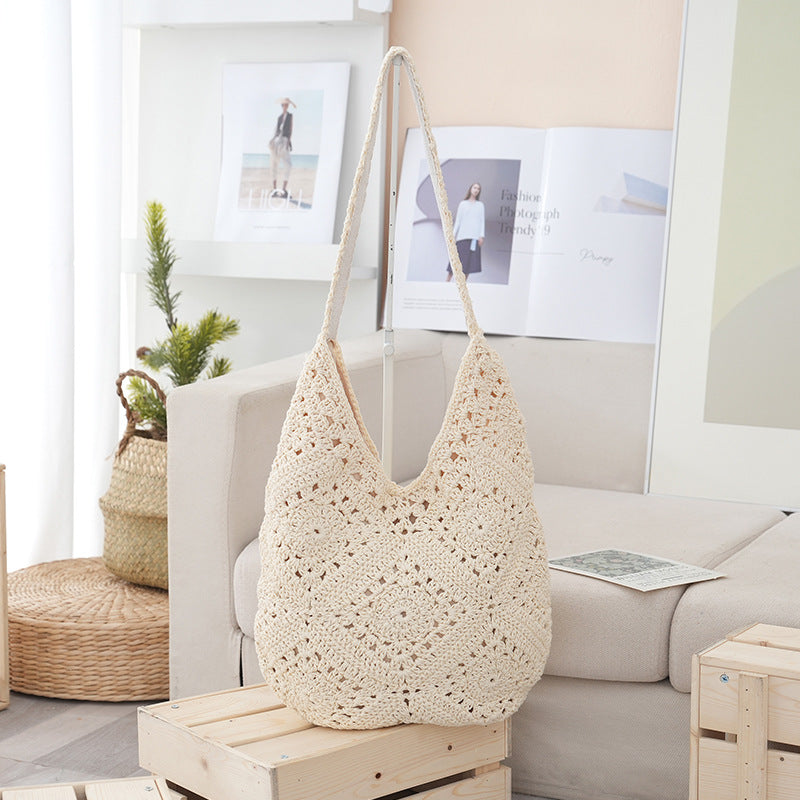 Håndlaget heklet shopper veske Skanto