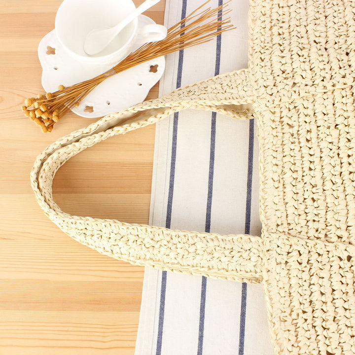 Spacious tote bag made of handmade natural materials Skanto