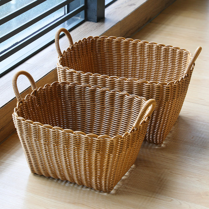 Unisex Variert oppbevaringskurv laget av flettet materiale Skanto